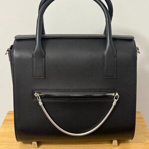 Alexander Wang Smooth Calfskin Large Chastity Bag in Black with Rhodium Hardware